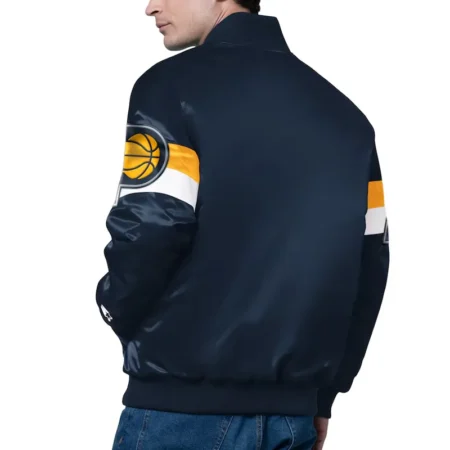 indiana pacers triple option varsity satin jacket