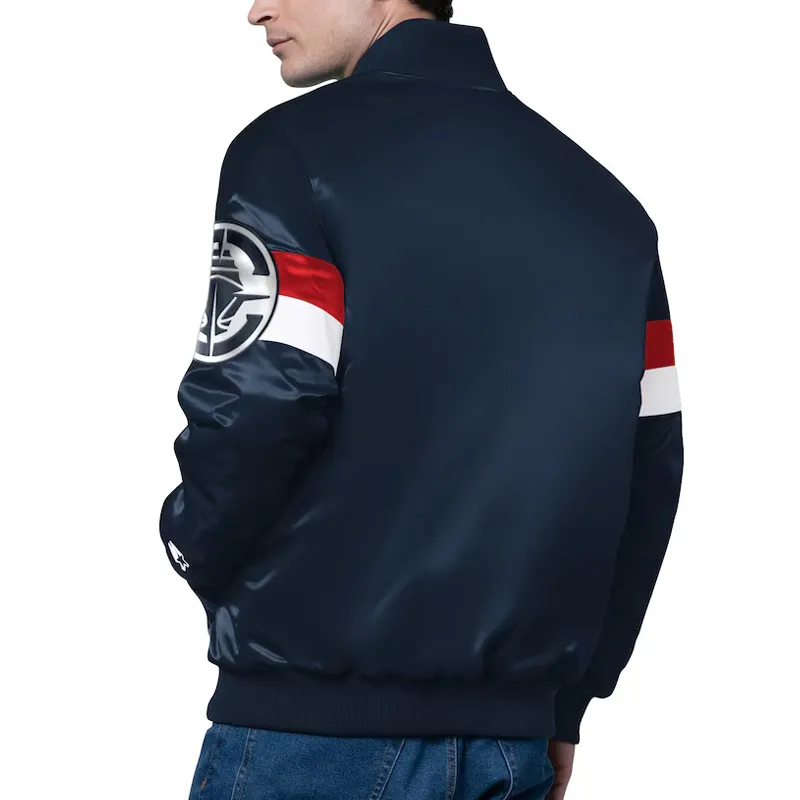 la clippers triple option varsity satin jacket