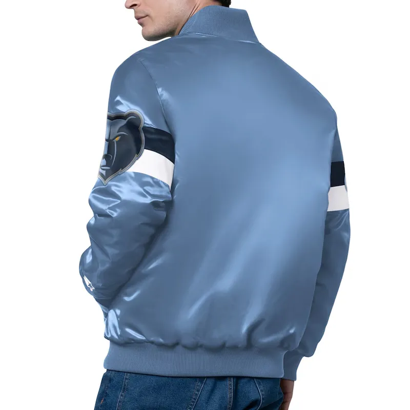 memphis grizzlies triple option varsity satin jacket