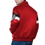 portland trail blazers triple option varsity satin jacket
