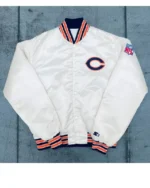 Order 1980s Chicago Bears Cream Bomber Jacket On Sale