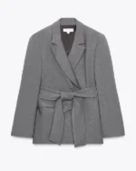 A Nossa Tarde 2025 Tânia Ribas de Oliveira Gray Belted Blazer Sale