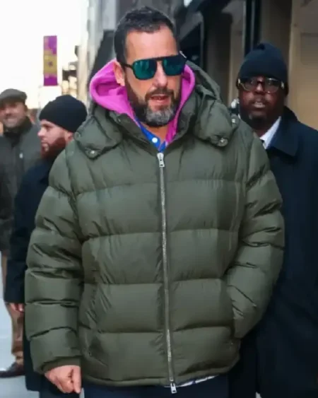 Adam Sandler NYC Puffer Hooded Jacket
