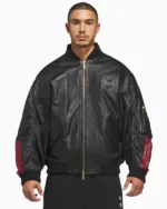 Adidas x Willy Chavarria Bomber Leather Jacket
