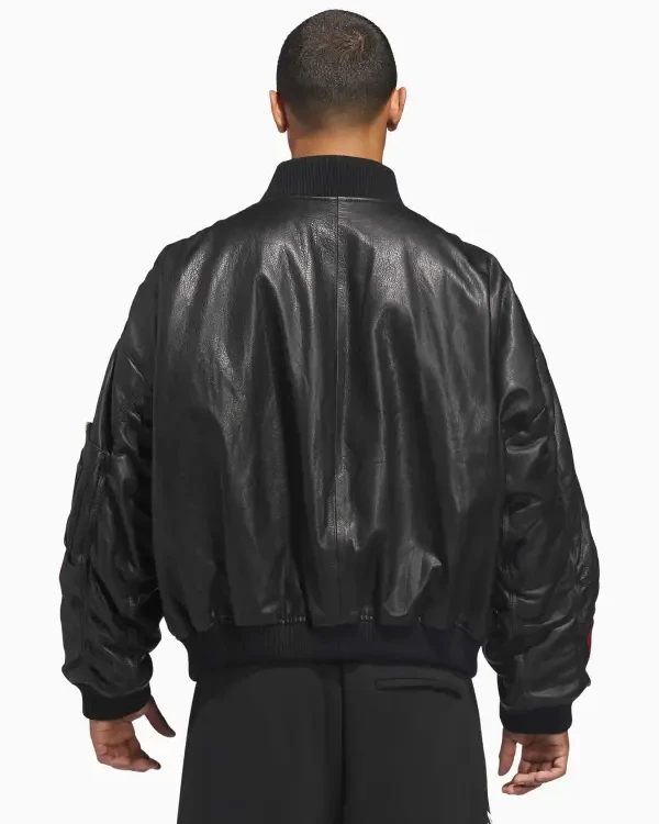 Adidas x Willy Chavarria Bomber Leather Jacket back