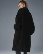 Alo Oversized Sherpa Trench Coat black