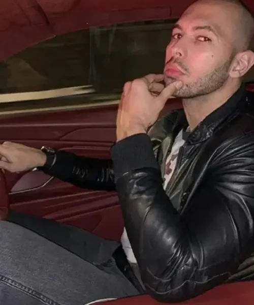 Andrew Tate Black Bomber leather Jacket