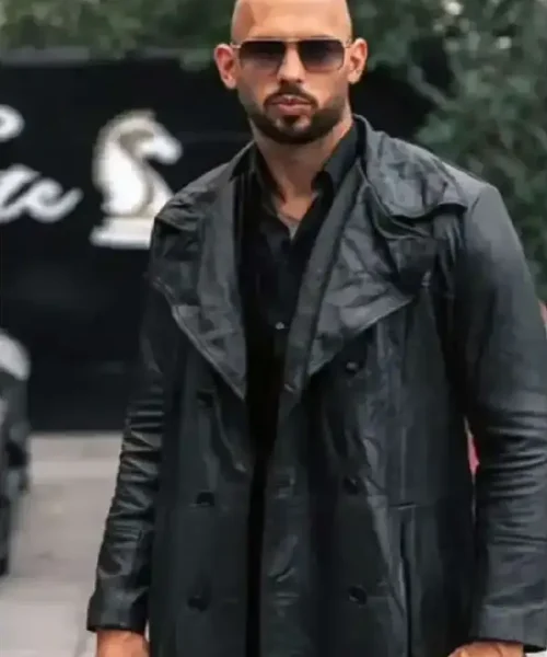 Andrew Tate Black Leather Coat