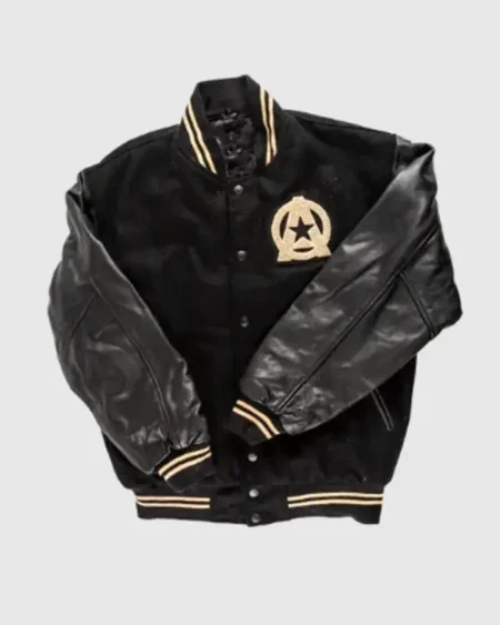 Arlington, Texas The American Rodeo 2025 Black Wool Varsity Bomber Jacket
