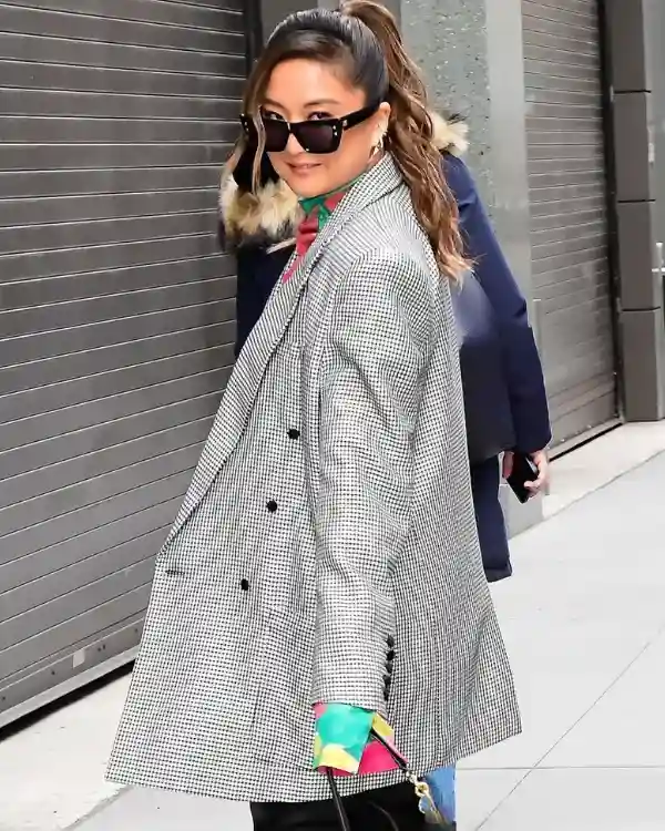 Ashley Park Good Morning America 2025 Mid-Thigh Coat