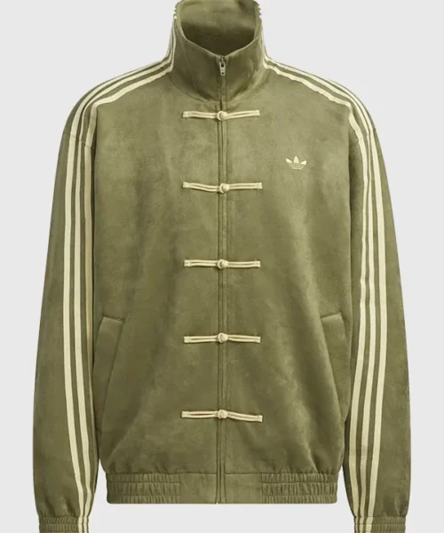 Ba Sing Se Chinese New Year 2526 Adidas Green Suede Leather Jacket