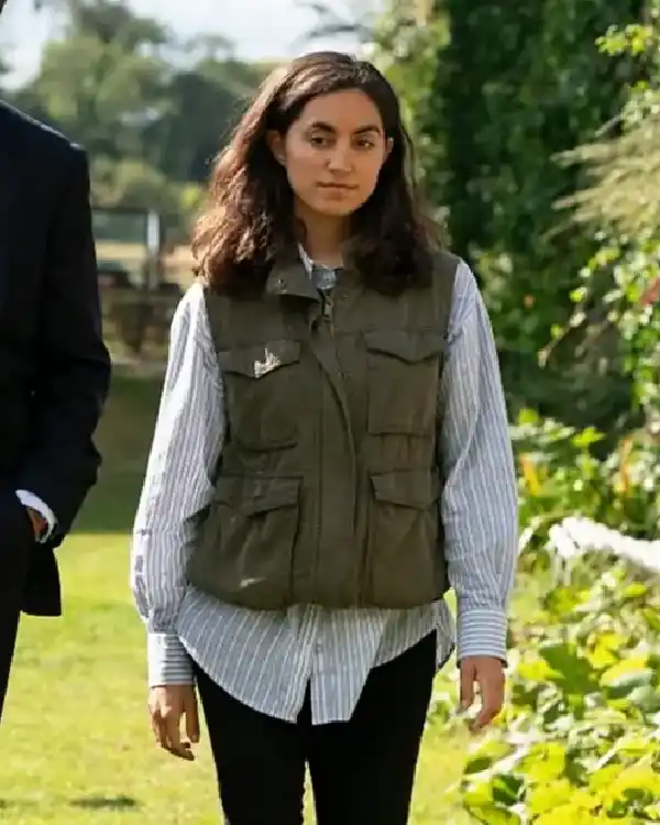 Barbara Havers TV Series Lynley 2025 Sofia Barclay Green Cotton Vest