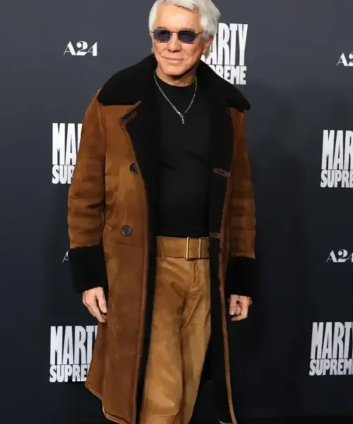 Baz Luhrmann Marty Supreme LA Premiere A24’s Brown Coat