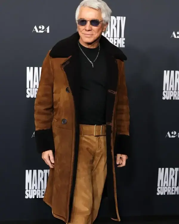 Baz Luhrmann Marty Supreme LA Premiere A24’s Brown Coat