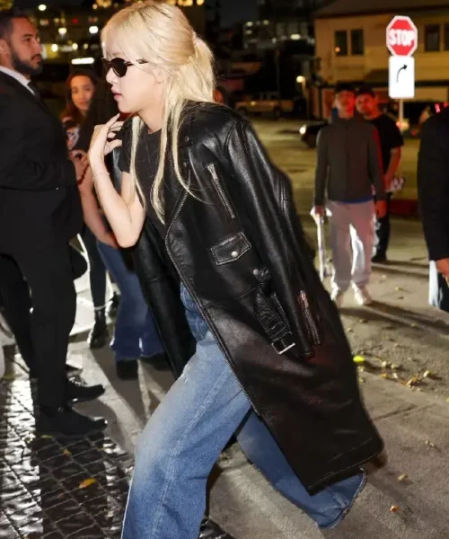 Blackpink's Rose Leather Trench Coat