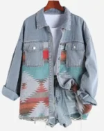 Buy Adelaide Kane TV Series Greys Anatomy Season 22 Jules Millen Aztec Print Denim