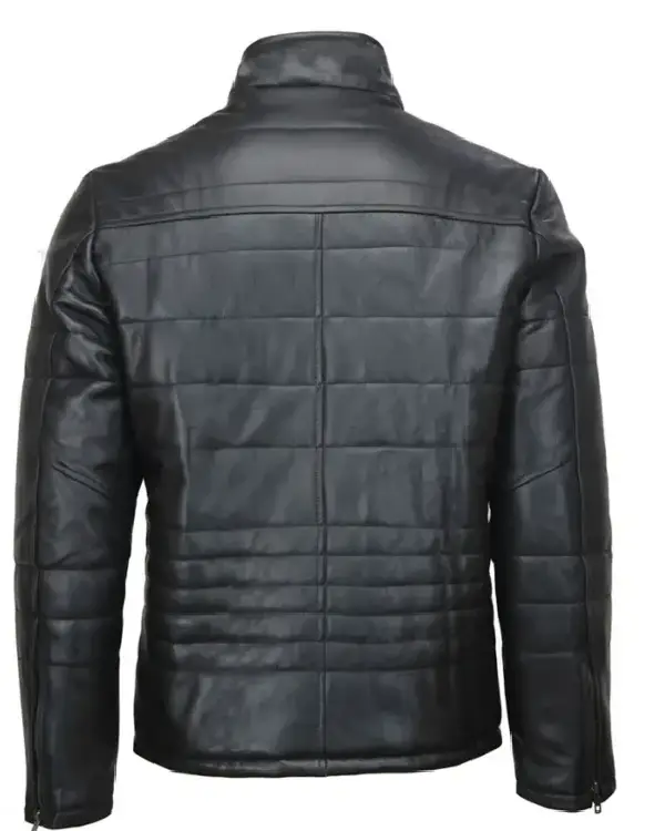 Buy Andrew Tate Top G Black Puffer Motorcycle Leather Jacket for Sale Men and Women for Sale