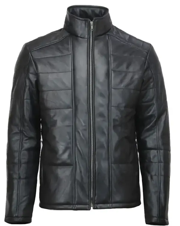 Buy Andrew Tate Top G Black Puffer Motorcycle Leather Jacket for Sale Men and Women