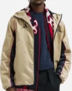 Buy Arsenal Windbreaker Gold Zipper Hooded Jacket