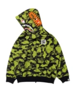 Buy Bape x CR7 Life Logo Relaxed Fit Shark Full Zip Hoodie Green