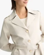 Buy Belted Women Light Beige Trench Coat