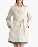 Buy Belted Women Light Beige Trench Coat For Sale