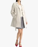 Buy Belted Women Light Beige Trench Coat Sale