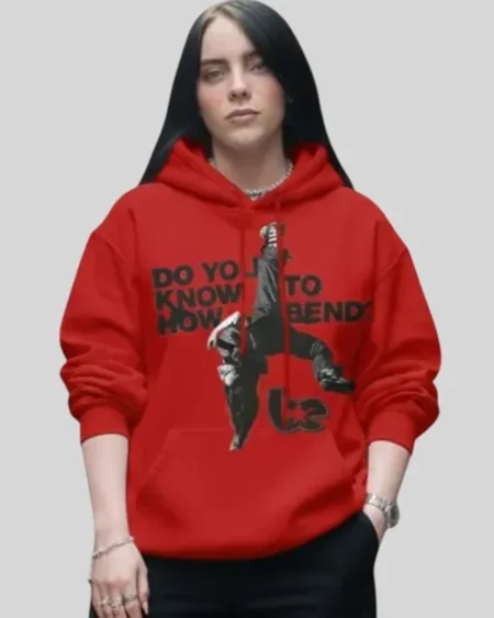 Buy Billie Eilish Bend London Red Pullover Hoodie