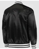 Buy Brooklyn Nets The Diamond Classic Starter White Logo Patches Black Satin Varsity Jacket