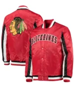 Buy Chicago Blackhawks The Ace Red Satin Jacket Sale