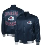 Buy Colorado Avalanche Bold Logo Blue Bomber Jacket