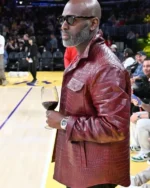 Buy Corey Gamble Los Angeles Lakers Game 2025 Maroon Leather Jacket