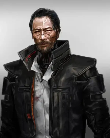 Buy Cyberpunk 2077 Goro Takemura Black Leather Coat
