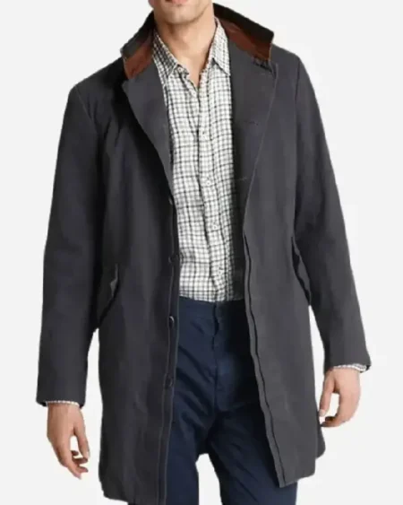 Buy David Morrissey Drama Series The Walking Dead Governor Grey Cotton Coat sale