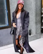 Buy Dior Goodjohn New York City 2025 Notched Lapel, Oversized Floor-Length Charcoal Grey Wool Coat