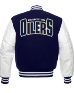 Buy Edmonton Oilers Blue and White Letterman Jacket Sale