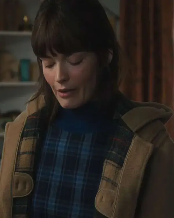 Buy Ella McCay 2025 Emma Mackey Brown Hooded Wool Coat For Sale