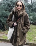 Buy Emilia Clarke Casual Chic Luxurious Brown Jacket Sale