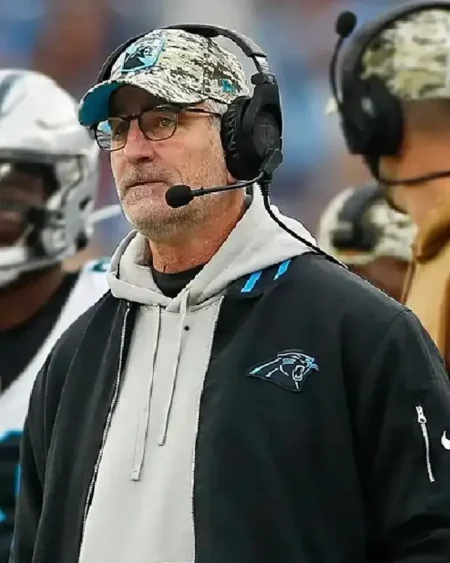 Buy Football Coach Frank Reich Carolina Panthers Black Bomber