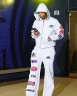 Buy JD Davidson Houston Rockets 2025 White Hoodie