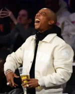 Buy Ja Rule Emirates NBA Cup Semifinals 2025 Cream Tonal Bomber Jacket