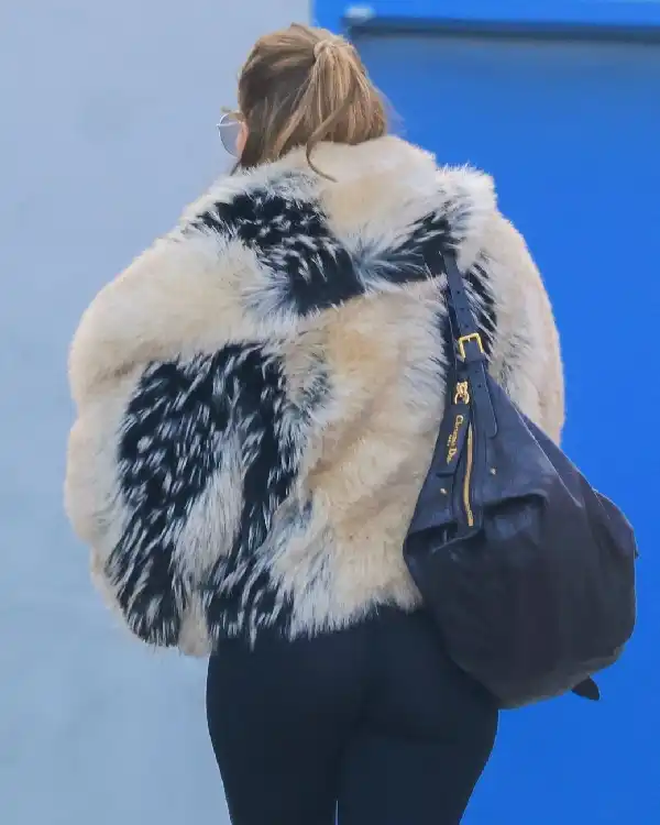 Buy Jennifer Lopez Voluminous Fur Coat