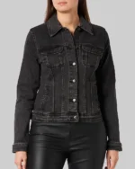 Buy Josephine Langford After Ever Happy 2022 Tessa Black Denim Jacket Sale