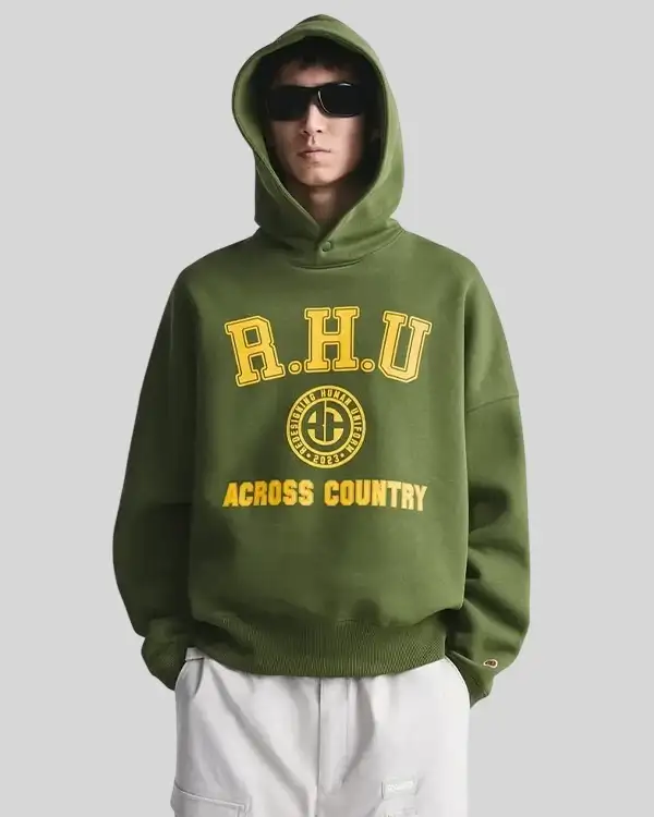 Buy Landon Barker Rhude LHU Across Country Green Pullover Hoodie