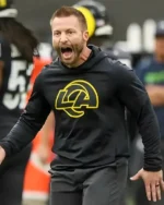 Buy Los Angeles Rams Sideline Coach Sean McVay Black Pullover Hoodie sale
