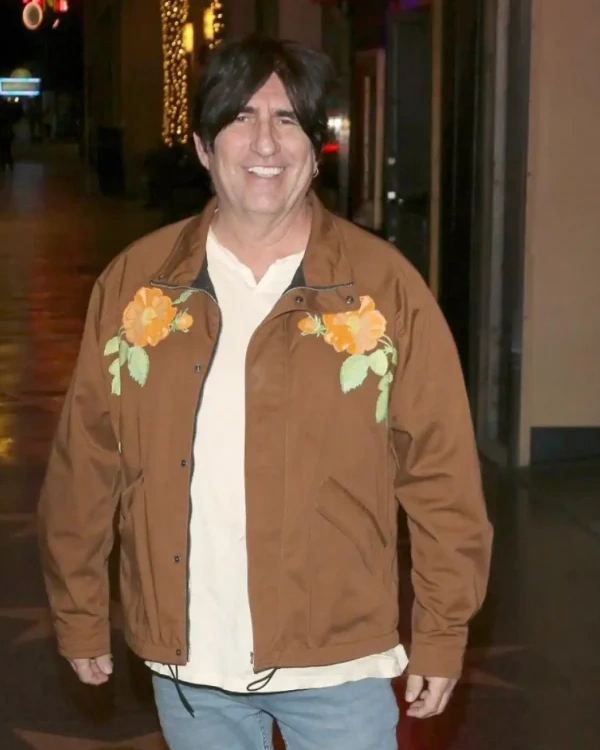 Buy Martin Blasick Los Angeles 2025 Floral Embroidered Chest Brown Button-Front Jacket