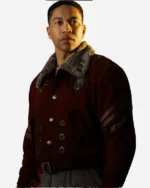 Buy Maximus Fallout Season 02 Aaron Moten Red Shearling Jacket On Sale