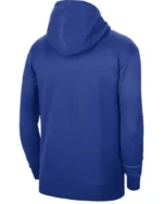 Buy New York Knicks Performance Practice Pullover Hoodie for Men and Women Sale Blue Back