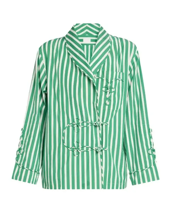 Buy Recreation – Lily Collins Emily in Paris Season 5 Emily Cooper Green Striped
