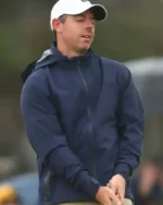 Buy Rory McIlroy Crown Australian Open 2025 Concealable Hood Dark Navy Golf Jacket